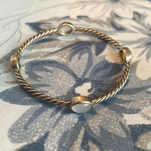 David Yurman Confetti white agate bangle bracelet